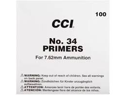 CCI Large Rifle 7.62mm NATO-Spec Military Primers #34
