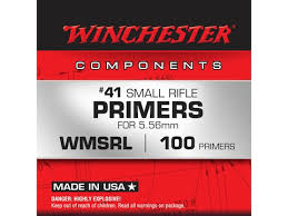 Winchester Small Rifle Primers #41 5.56mm NATO-Spec Military